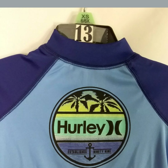 Hurley Swim Hurley Infant Baby One Piece Swimsuit Rashguard Up